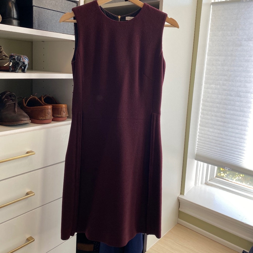 Victoria Beckham Plum Wool Sheath